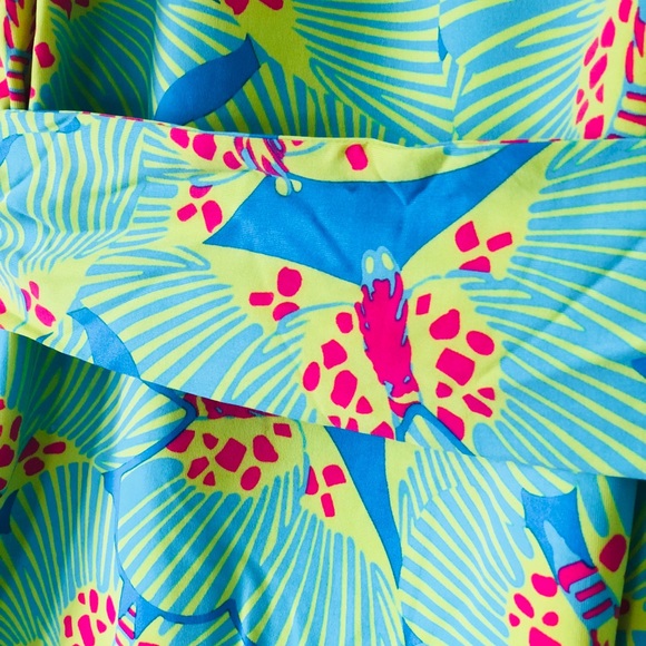 Boutique-Tracy Negoshian grn/blue butterfly dress - Picture 7 of 8